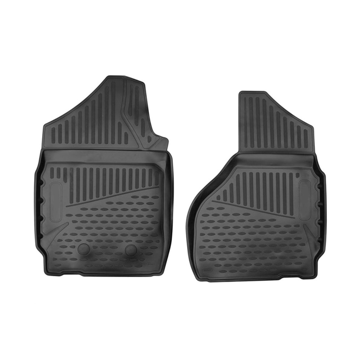 Dodge RAM 2500 Floor Mats - Omac - Rubber TPE 2 Pcs - Black - '12-'18